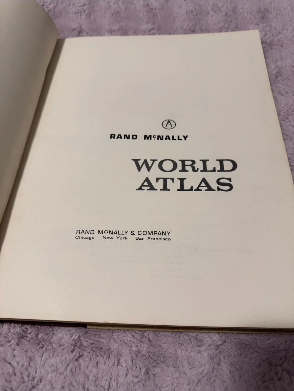 Rand McNally World Atlas — Cream and Burgundy Cover